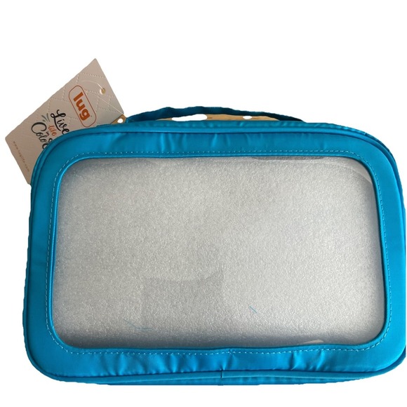LUG Carriage Clear Stadium Bag Adjustable Crossbody Strap / Handle NWT Blue/Teal - Picture 4 of 8
